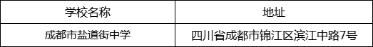 成都市鹽道街中學(xué)地址在哪里？