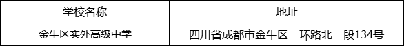 成都市金牛區(qū)實外高級中學(xué)地址在哪里？