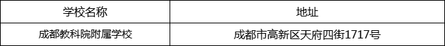 成都市成都教科院附屬學(xué)校地址在哪里？