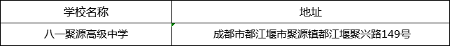 成都市八一聚源高級(jí)中學(xué)地址在哪里？