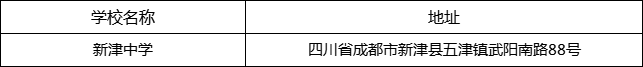 成都市新津中學地址在哪里？