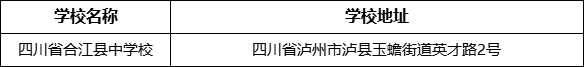 瀘州市四川省合江縣中學校地址在哪里？