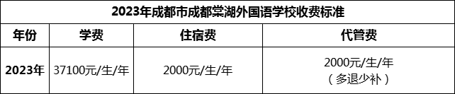 2024年成都市成都棠湖外國語學(xué)校學(xué)費(fèi)多少錢？