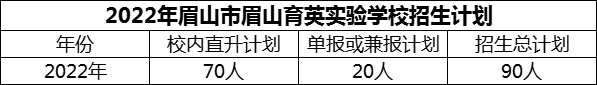 2024年眉山市眉山育英實(shí)驗(yàn)學(xué)校招生計(jì)劃是多少？