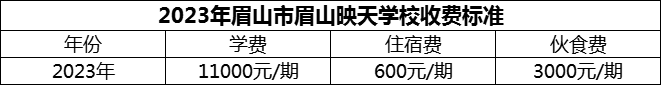 2024年眉山市眉山映天學(xué)校學(xué)費(fèi)多少錢(qián)？