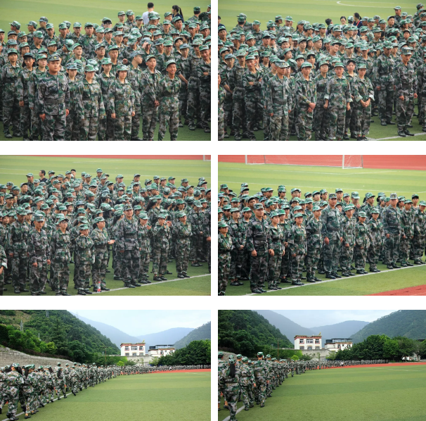 石棉中學(xué)2019級新生軍訓(xùn)現(xiàn)場