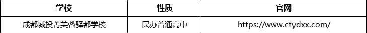 成都市成都城投菁芙蓉驛都學校官網(wǎng)、網(wǎng)址、官方網(wǎng)站